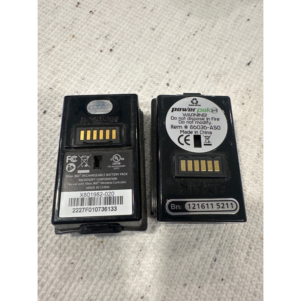 Microsoft Xbox 360 Rechargeable Battery Pack Wireless Controller 2 Pack untested